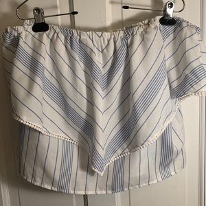 Tobi off-shoulder cropped top